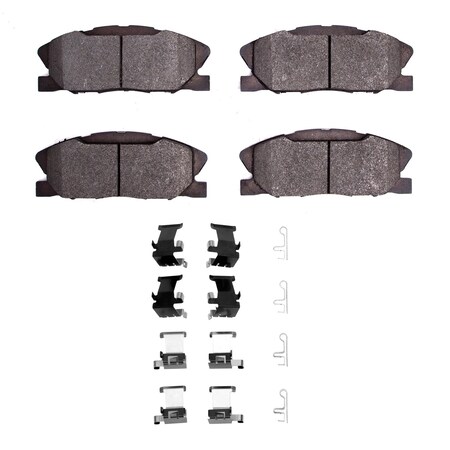 Dynamic Friction Co 3000 Semi-Metallic Brake Pads Hardware Kit, Low Dust, 100% Copper Free, 100% Asbestos-free, Front 1311-1767-01